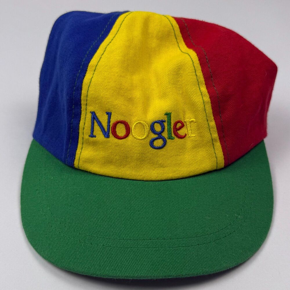 Vintage Google Noogler Hat Cap Colorblock Propeller Style Missing Propeller